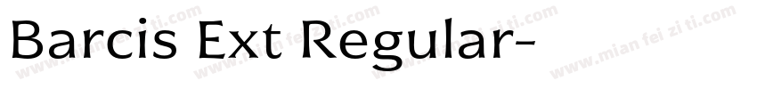 Barcis Ext Regular字体转换